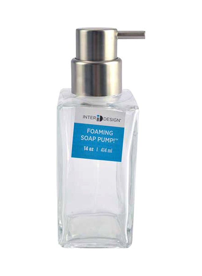 InterDesign - Casilla Modern Foaming Soap Dispenser Pump Clear/Silver - Image 1
