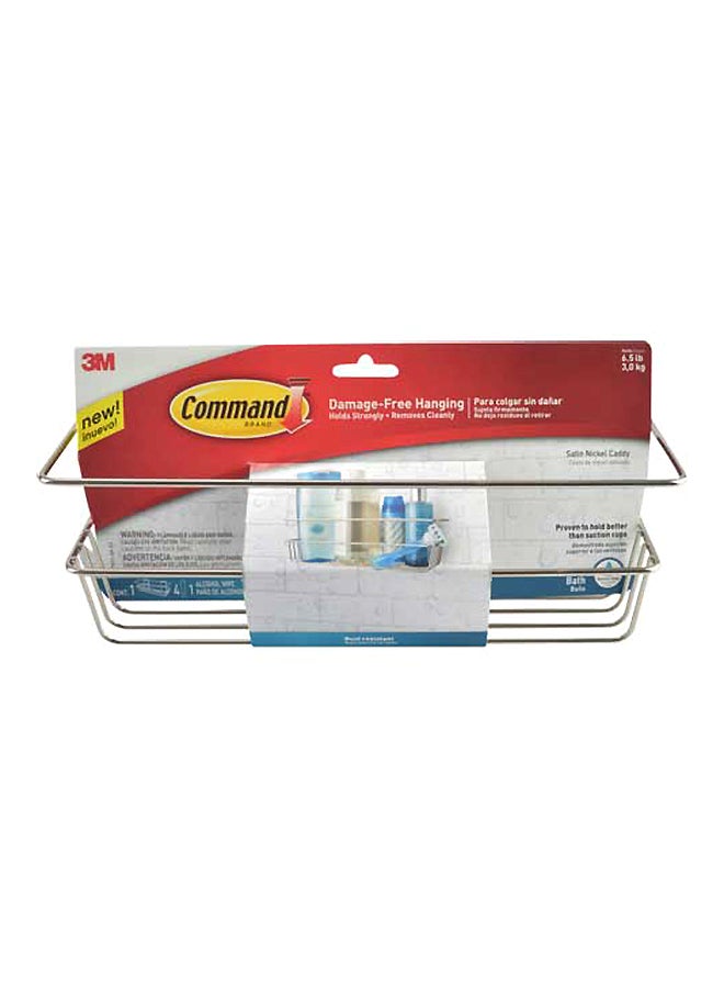 حامل 3M معلّق لأدوات الاستحمام بدون أضرار فضي 0سم