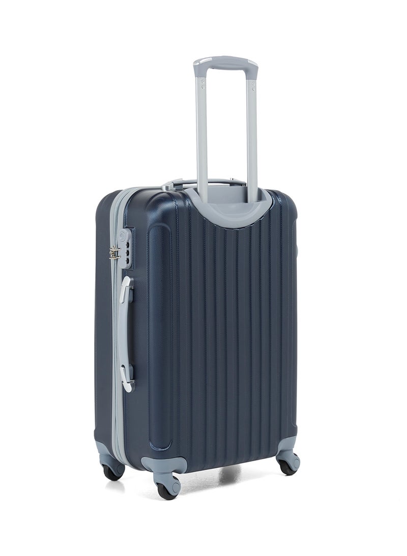 SENATOR Hard Case Travel Bags Trolley Luggage Set of 3 ABS Lightweight Suitcase with 4 Spinner Wheels KH132 Navy/Grey - Image 2