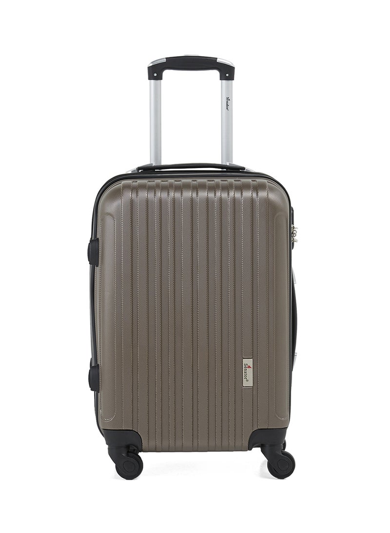 SENATOR Hard Case Travel Bag Cabin Luggage Trolley ABS Lightweight Suitcase with 4 Spinner Wheels KH132 Coffee  - Image 1