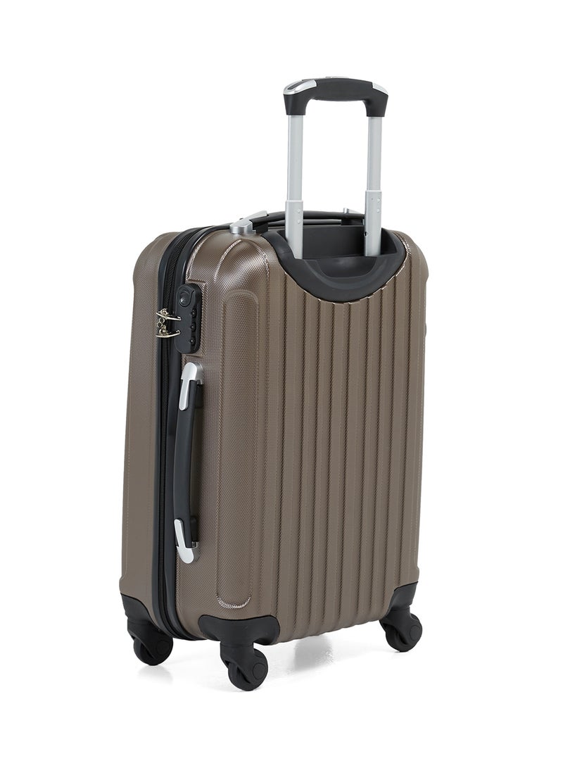 SENATOR Hard Case Travel Bag Cabin Luggage Trolley ABS Lightweight Suitcase with 4 Spinner Wheels KH132 Coffee  - Image 2