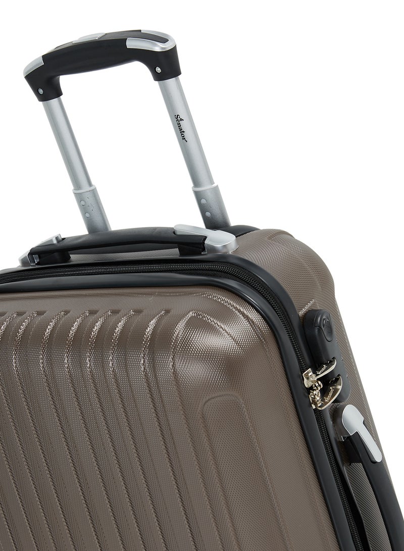 SENATOR Hard Case Travel Bag Cabin Luggage Trolley ABS Lightweight Suitcase with 4 Spinner Wheels KH132 Coffee  - Image 4