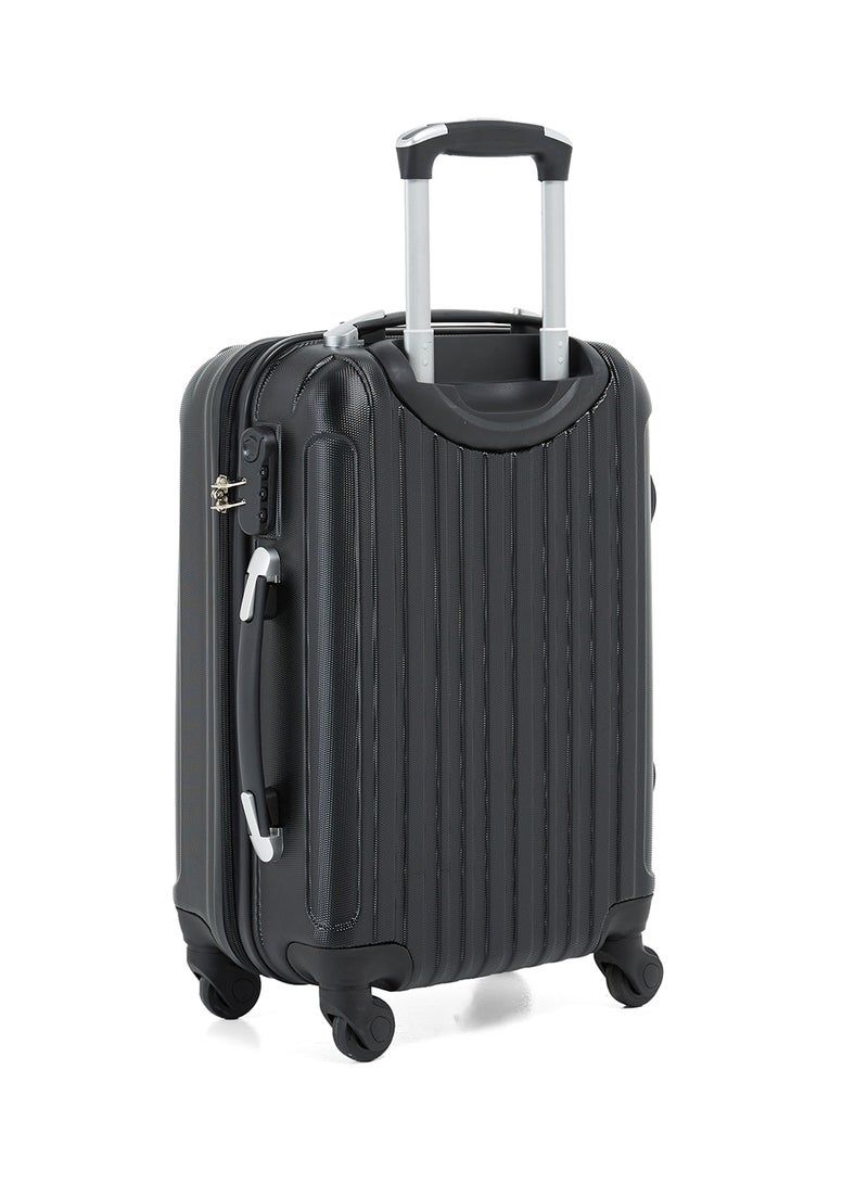 Hard Case Travel Bag Cabin Luggage Trolley ABS Lightweight Suitcase with 4 Spinner Wheels KH132 Black - v1540714421/N18602991A_2