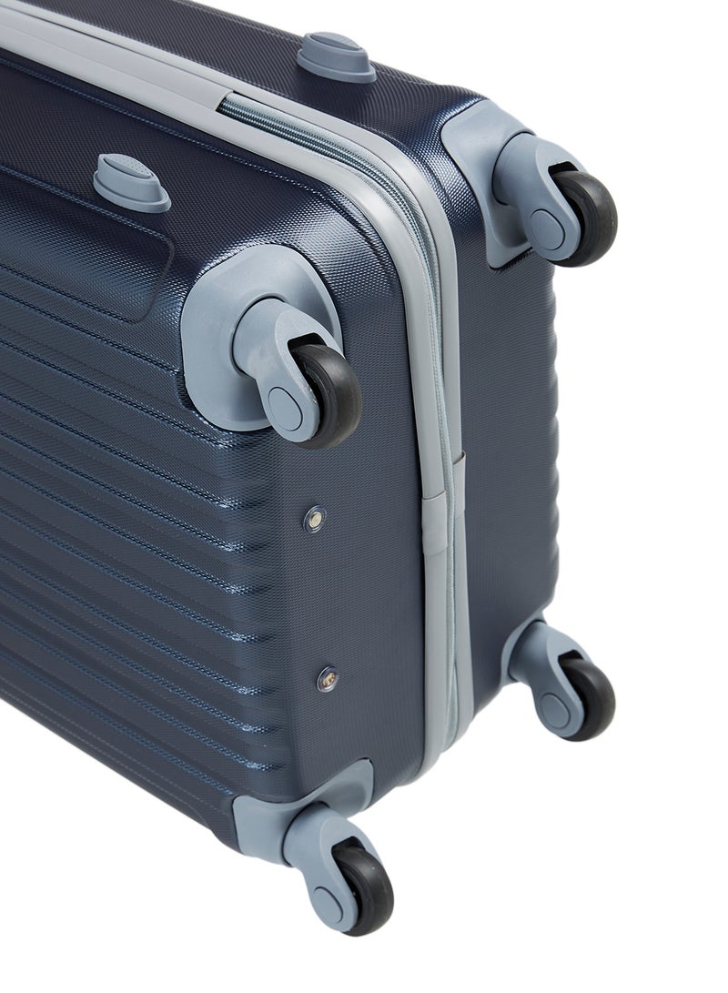 Hard Case Travel Bag Medium Checked Luggage Trolley ABS Lightweight Suitcase with 4 Spinner Wheels KH132 Navy - v1540714428/N18602995A_5