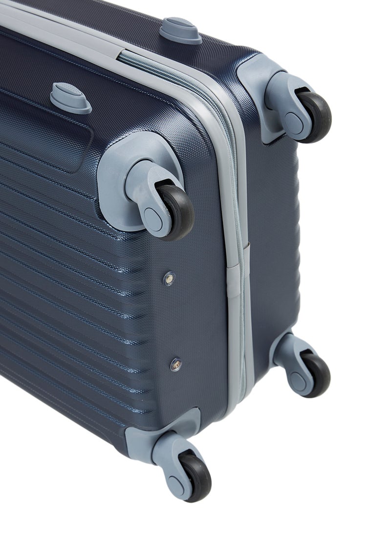 SENATOR Hard Case Travel Bag Medium Checked Luggage Trolley ABS Lightweight Suitcase with 4 Spinner Wheels KH132 Navy  - Image 5