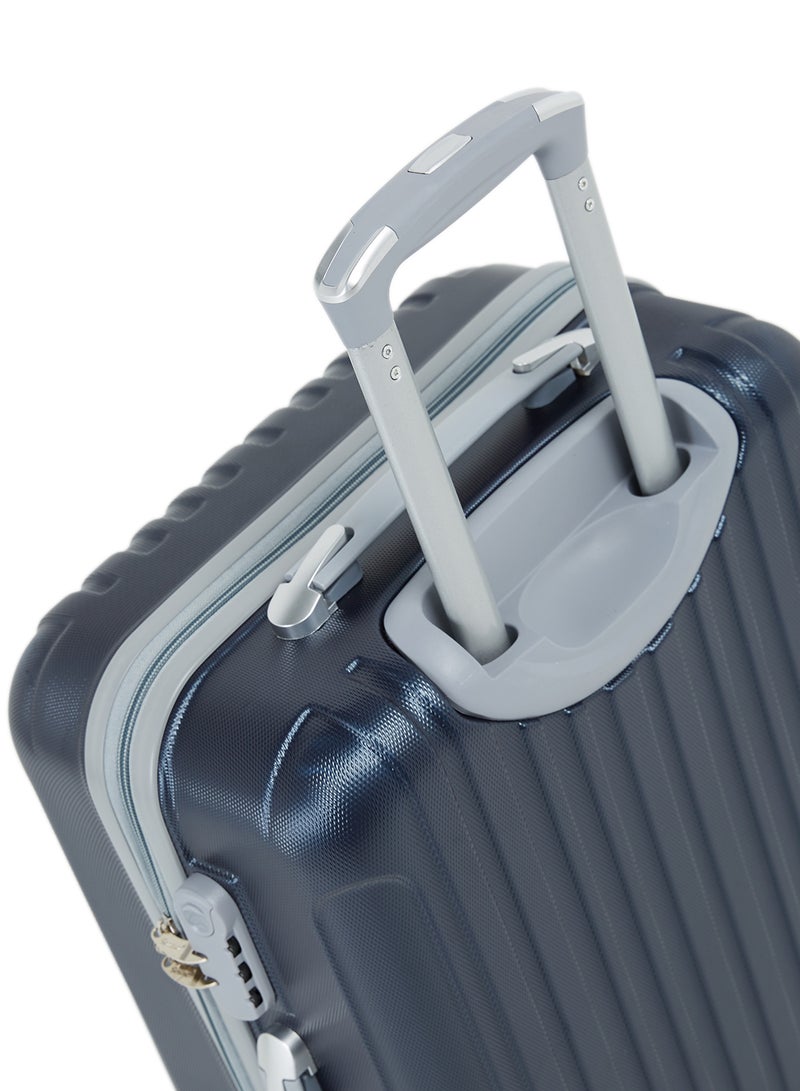 SENATOR Hard Case Travel Bag Large Checked Luggage Trolley ABS Lightweight Suitcase with 4 Spinner Wheels A1012 Navy Blue - Image 4