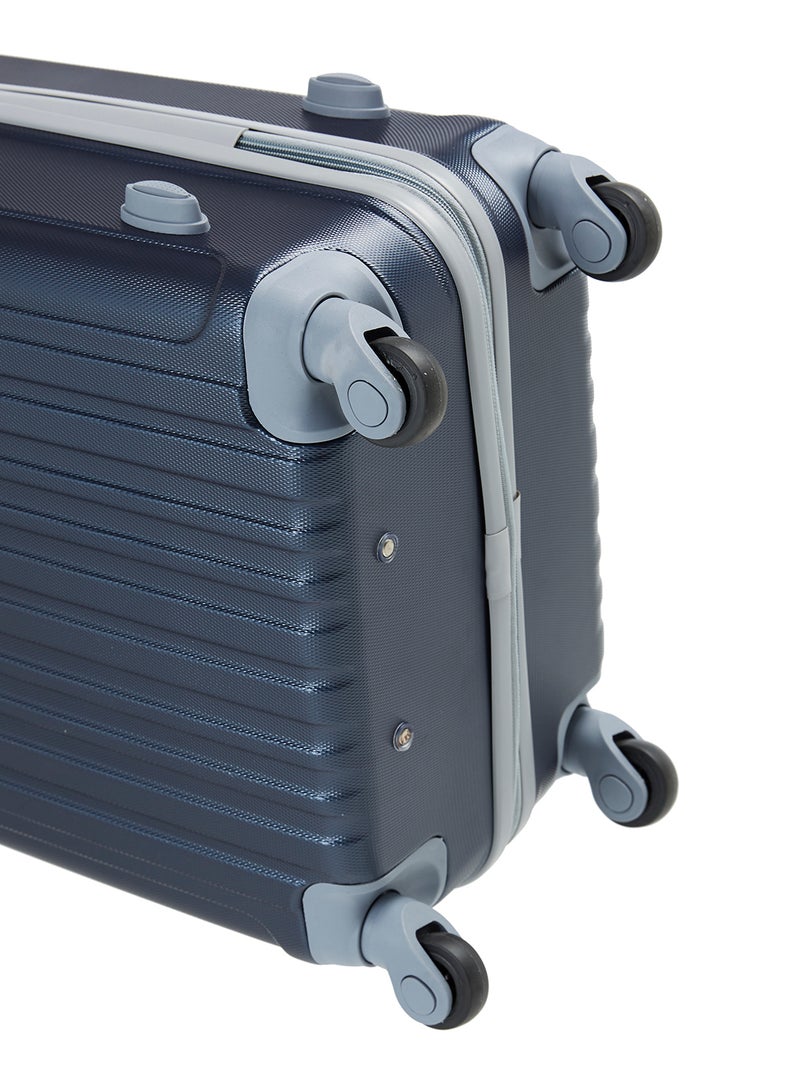 SENATOR Hard Case Travel Bag Large Checked Luggage Trolley ABS Lightweight Suitcase with 4 Spinner Wheels A1012 Navy Blue - Image 5