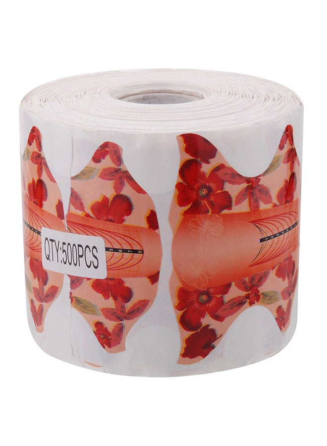 ANSELF 500-Piece Nail Art Acrylic Tip Guide Gel Extension Red - Image 1