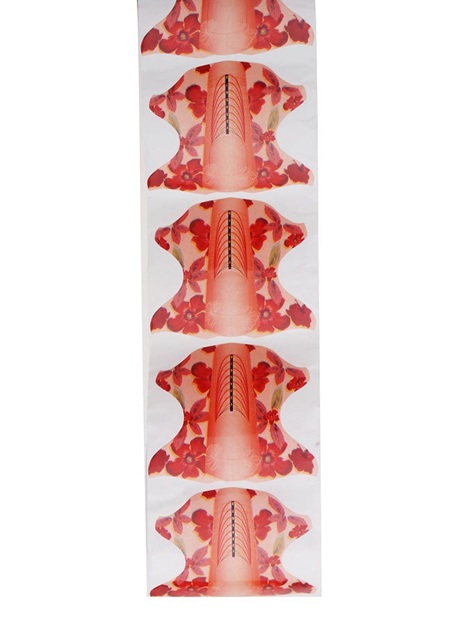 ANSELF 500-Piece Nail Art Acrylic Tip Guide Gel Extension Red - Image 3