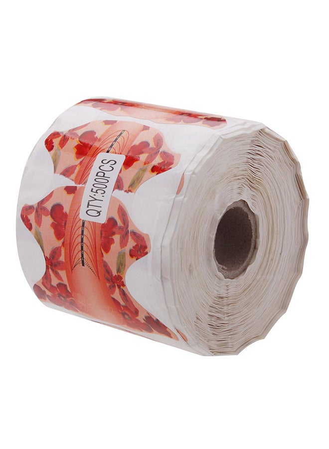 ANSELF 500-Piece Nail Art Acrylic Tip Guide Gel Extension Red - Image 2