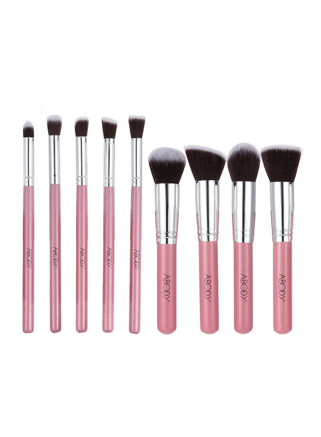 ANSELF - 9-Piece Makeup Brush Kit Pink - Image 1