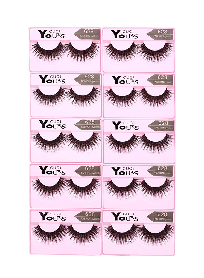 ANSELF 10-Pair False Eyelashes Black - Image 1