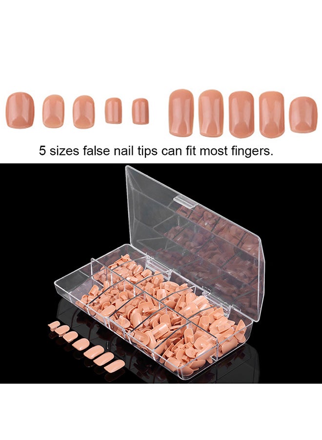 آنسيلف طقم أطراف أظافر صناعية مكون من 5 قطع بني - Image 4