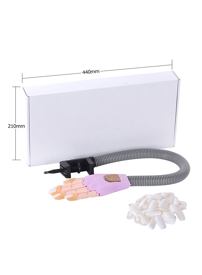 آنسيلف مشبك يدوي لممارسة فن تزيين الأظافر مع 100 طرف متعدد الألوان - Image 3