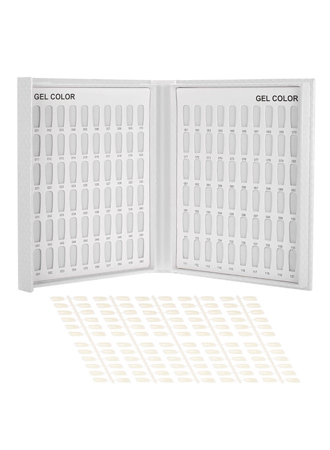 ANSELF Nail Gel Display Chart with Tips White - Image 1