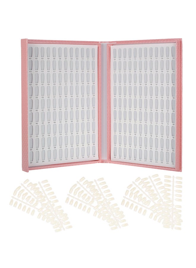 آنسيلف لوحة عرض احترافية لألوان طلاء الأظافر الجل مع الأظافر وردي - Image 1