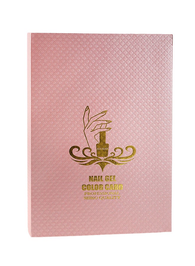 آنسيلف لوحة عرض احترافية لألوان طلاء الأظافر الجل مع الأظافر وردي - Image 4