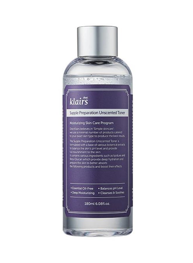 Klairs Supple Preparation Unscented Toner Clear 180ml  - Image 1