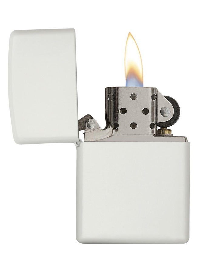 زيبو ولاعة كلاسيكية تعمل بالغاز مضادة للرياح أبيض مطفأ - Image 4