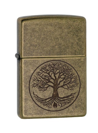 Tree Of Life Windproof Gas Lighter Gold - v1540742713/N18996207A_1