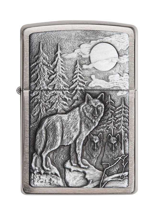 Zippo Timber Wolves Engraved Gas Lighter Chrome - Image 2