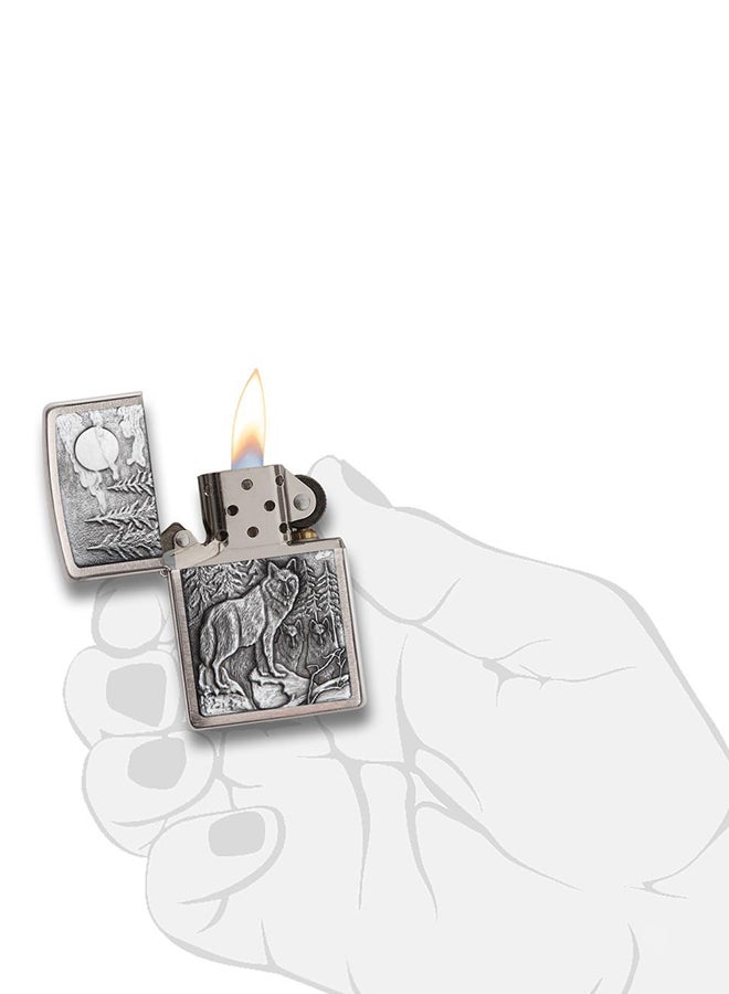 Zippo Timber Wolves Engraved Gas Lighter Chrome - Image 4