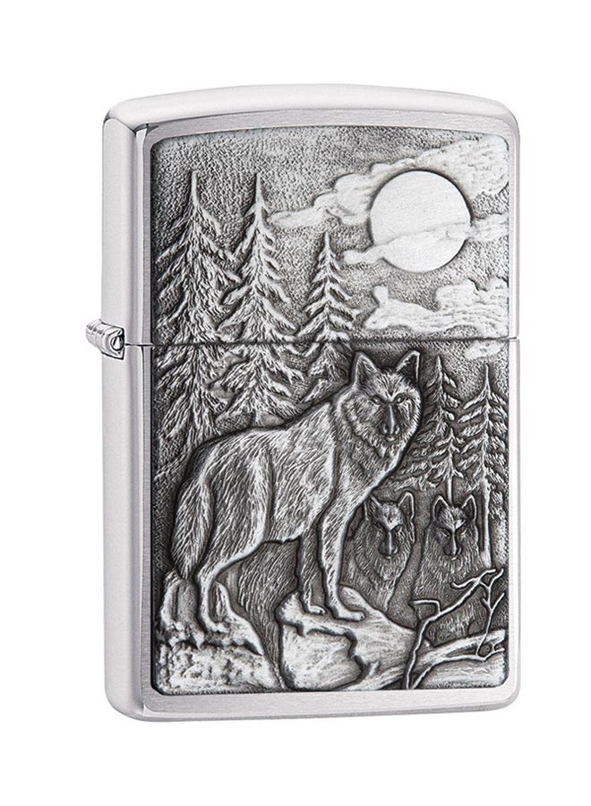 Zippo Timber Wolves Engraved Gas Lighter Chrome - Image 1