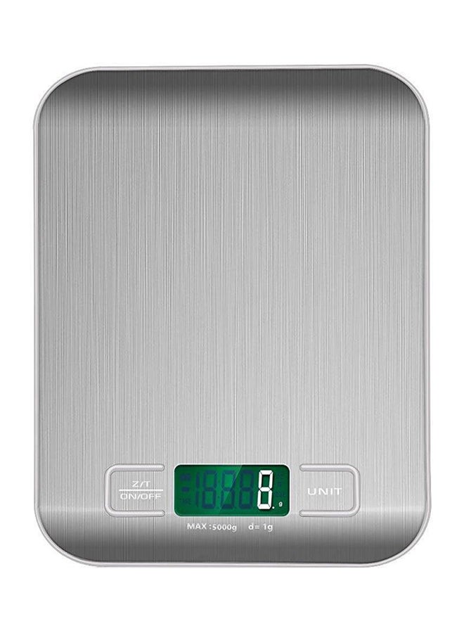 Wilkwish Digital Food Scale Silver/Green 7.09x5.51x0.59inch - Image 1