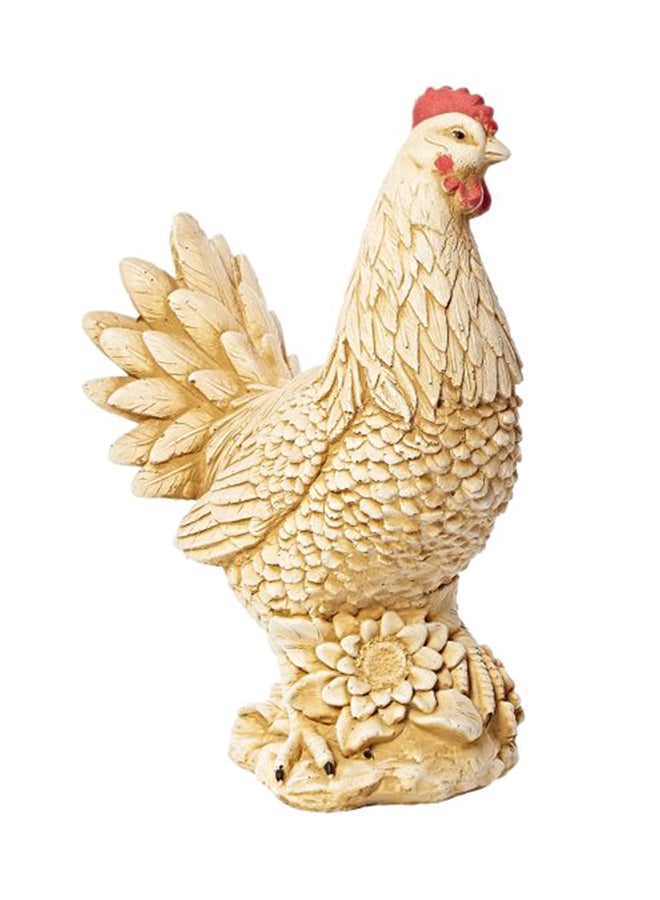 Royal Garden Center Garden Decoration Small Chicken Statue Ocre 