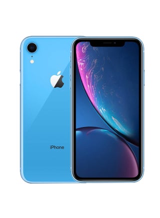هاتف آيفون XR ثنائي الشريحة بذاكرة سعة 64 جيجابايت مع تطبيق فيس تايم يدعم تقنية 4G LTE لون أزرق-نسخة هونج كونج - v1540813780/N19470017A_1