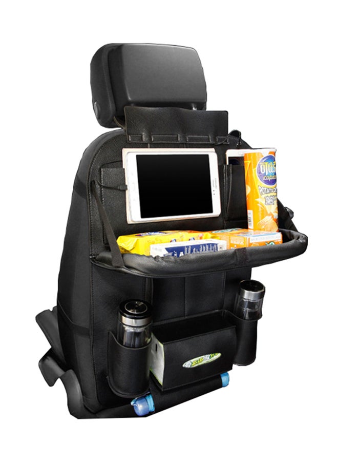 Auto Back Seat Organizer With Table Tray with 3 Charging Line - Image 1