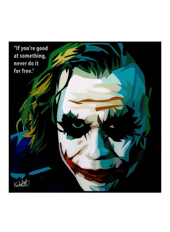 FAMOUS Joker Dark Knight Pop Art Wall Frame Multicolour 25x25centimeter  - Image 1