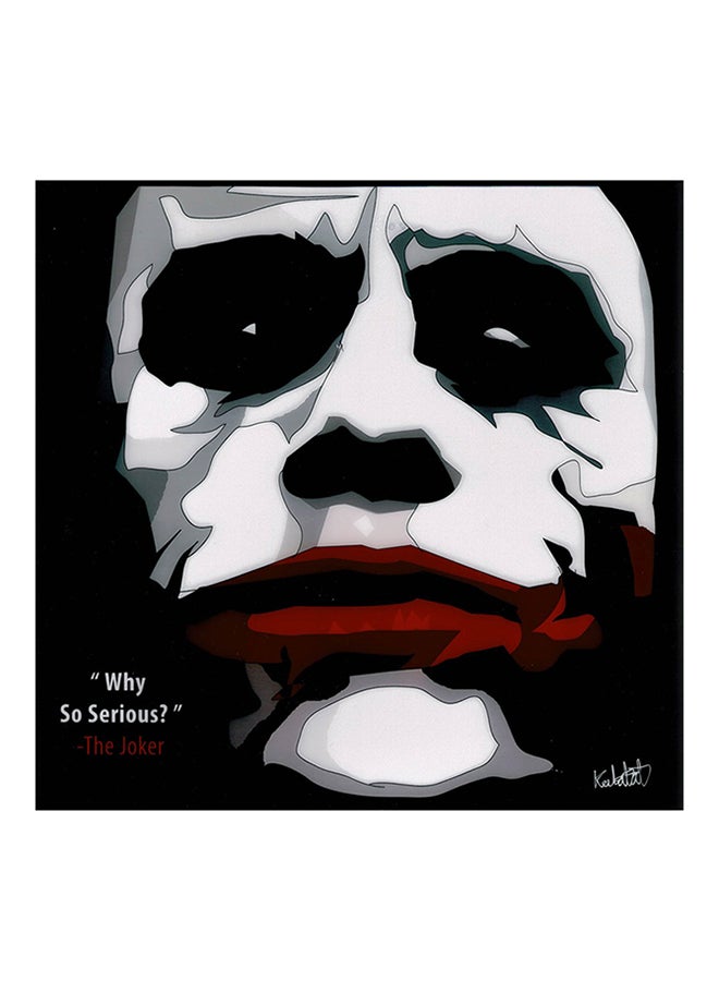 فاموس لوحة بطريقة فن البوب لديكور الحائط تمثل شخصية جوكر وعبارة "Why So Serious" متعدد الألوان 25x25Ø³Ù†ØªÙŠÙ…ØªØ± - Image 1