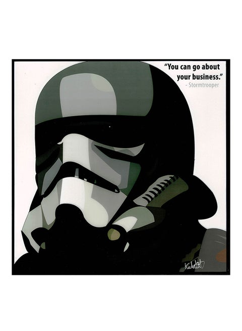 Storm Trooper Go Pop Art Wall Frame Multicolour 25x25centimeter