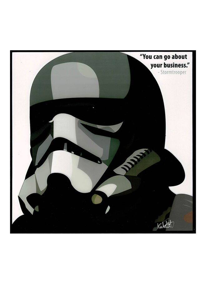 FAMOUS - Storm Trooper Go Pop Art Wall Frame Multicolour 25x25centimeter - Image 1