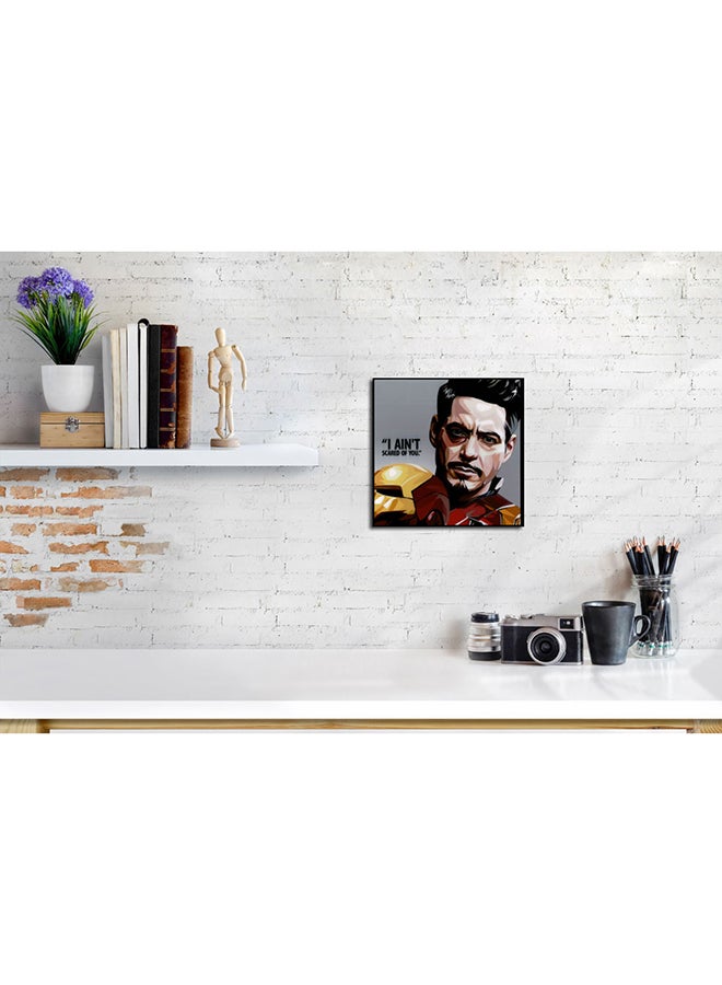 فاموس لوحة بطريقة فن البوب لديكور للممثل روبرت داوني جونيور من فيلم "Ironman" متعدد الألوان 25x25Ø³Ù†ØªÙŠÙ…ØªØ± - Image 2