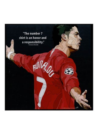 Cristiano Ronaldo No7 Pop Art Wall Frame Multicolour 25x25centimeter - v1540817537/N18853952A_1