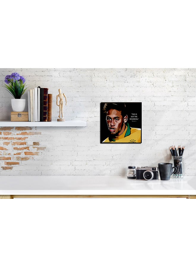 فاموس لوحة بطريقة فن البوب لديكور الحائط تمثل اللاعب نيمار البرازيلي متعدد الألوان 25x25سم - Image 2