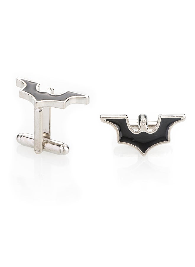 Shining Jewel - Rhodium Plated Batman Design Cufflinks - Image 1