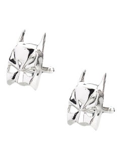 Rhodium Plated Batman Design Cufflinks