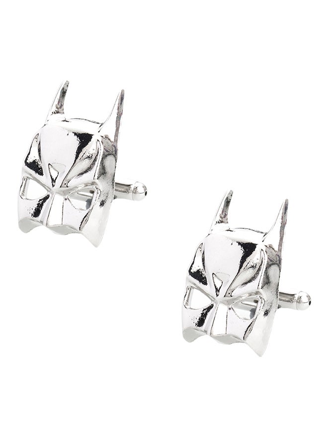 Shining Jewel - Rhodium Plated Batman Design Cufflinks - Image 1