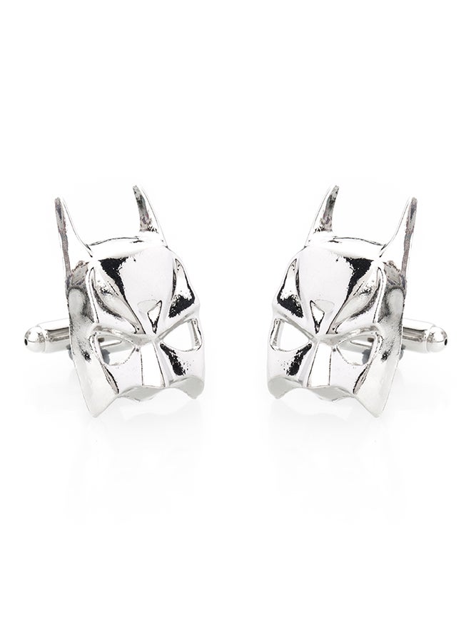 Shining Jewel - Rhodium Plated Batman Design Cufflinks - Image 1