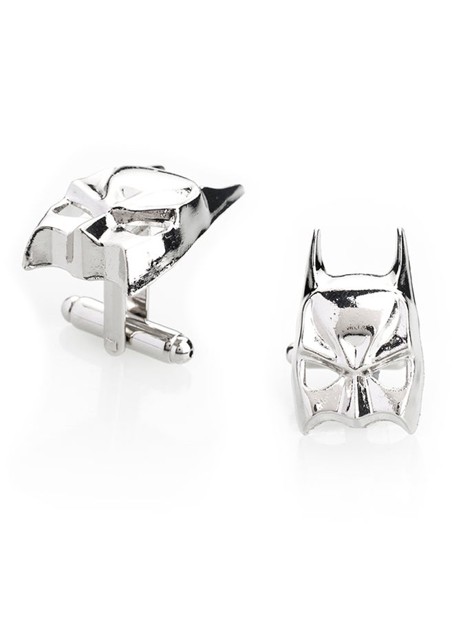 Shining Jewel - Rhodium Plated Batman Design Cufflinks - Image 1