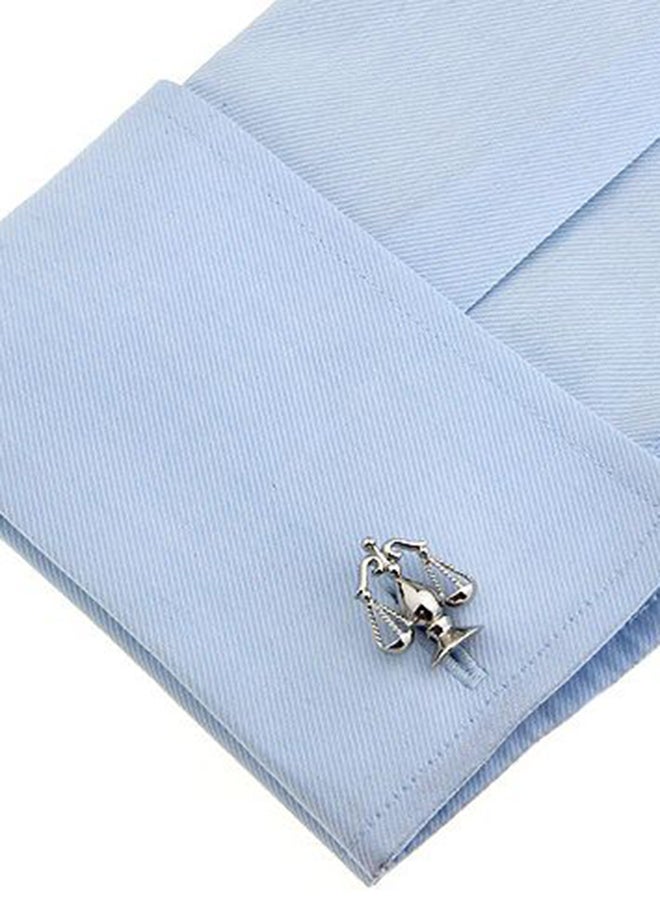 أزرار أكمام قمصان عصرية على شكل ميزان بطابع شخصي - Image 3