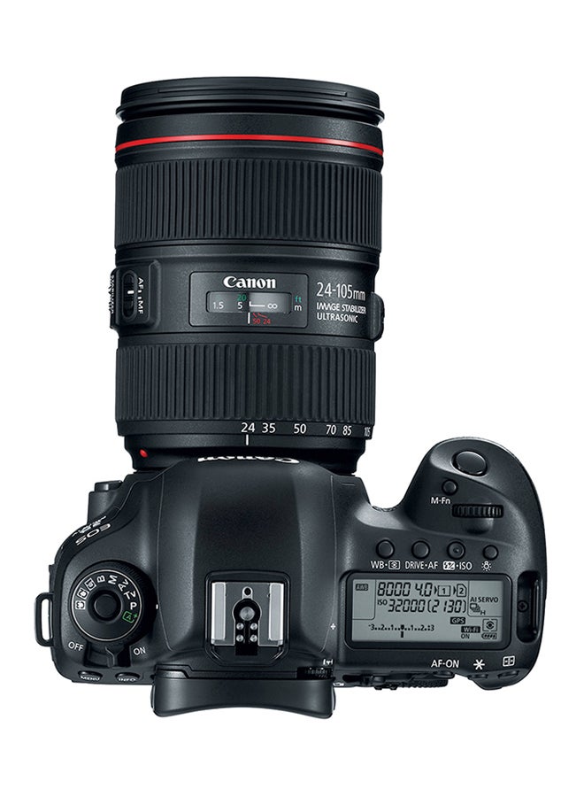 كانون كاميرا EOS 5D مارك IV بعدسة بتركيز إلكتروني مقاس 25 إلى 105 مم وفتحة F/4L  من نوع  II USM بميزة تثبيت الصورة بدقة 30.4 ميجابكسل وشاشة لمس LCD وتقنية واي فاي مدمجة وتقنية الوسم الجغرافي بنظام تحديد المواقع  - Image 4