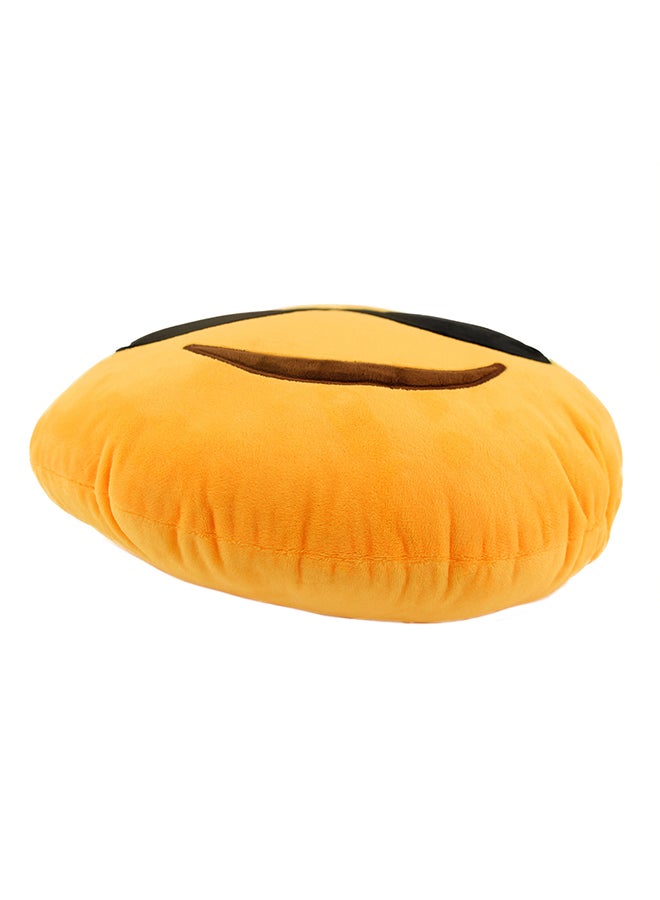 BeeCool Emoji Smiley Emoticon  I Am Cool Round Cushion Pillow Yellow  - Image 5