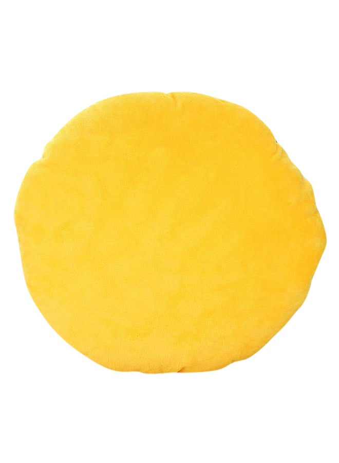 BeeCool Emoji Smiley Emoticon  I Am Cool Round Cushion Pillow Yellow  - Image 2