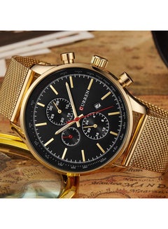 CURREN Men's Stainless Steel Analog Watch 8227 - 44 mm - Gold  - Image 3