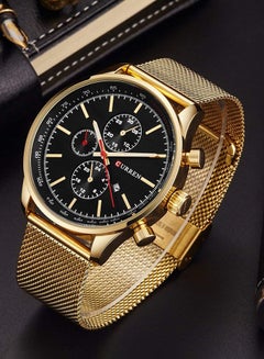 CURREN Men's Stainless Steel Analog Watch 8227 - 44 mm - Gold  - Image 4