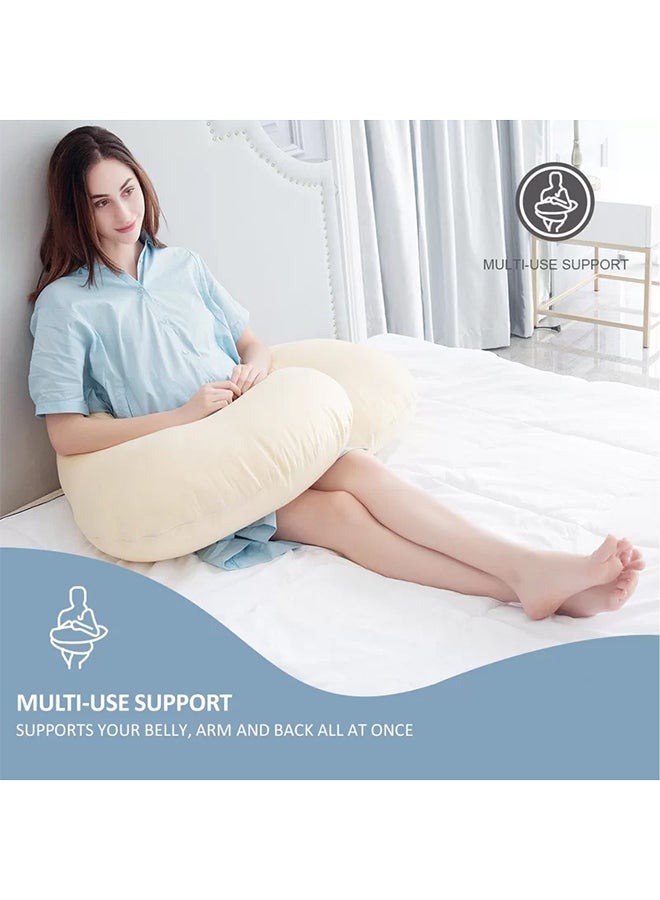 Pregnancy Comfort 3 In 1 Body Pillow Cotton Beige  - Image 2